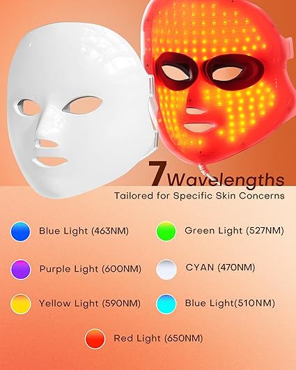 Mascara Facial Led de 7 Colores